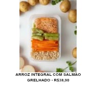ARROZ INTEGRAL COM SALMÃO GRELHADO